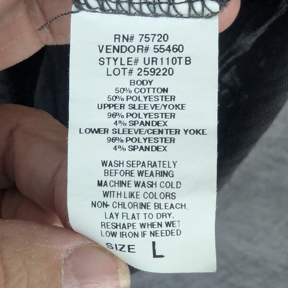 BKE Size Large Blouse With Glitter Sleeves And Sheer Bodice - Picture 7 of 10